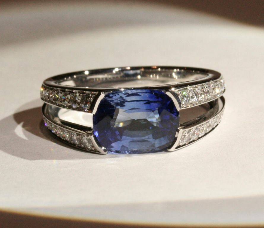 Gentis Joaillier - Bague saphir et diamants